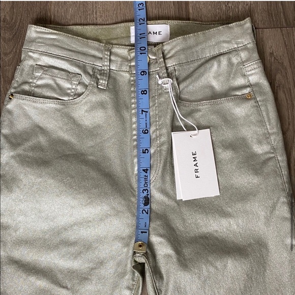 Frame Ali Metallic High Rise Ankle Skinny Jeans Size 25 - Picture 3 of 7